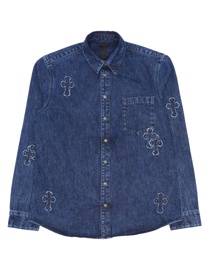 Denim Cross Patch Shirt