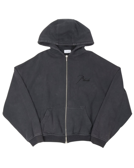 Oversized Fade Zip-Up Hoodie