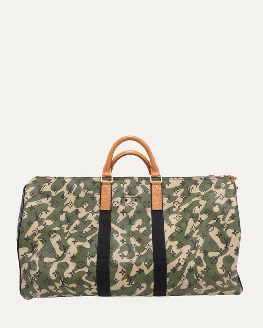 Takashi Murakami Monogramouflage Keepall Bandouliere 55