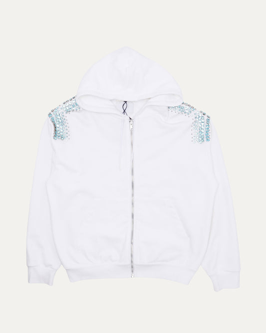Runway Crystal Zip Up Hoodie