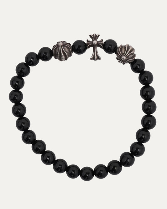 Cross Charm Bead Bracelet