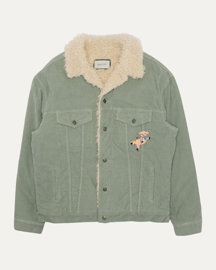 Corduroy Pile Lined Trucker Jacket