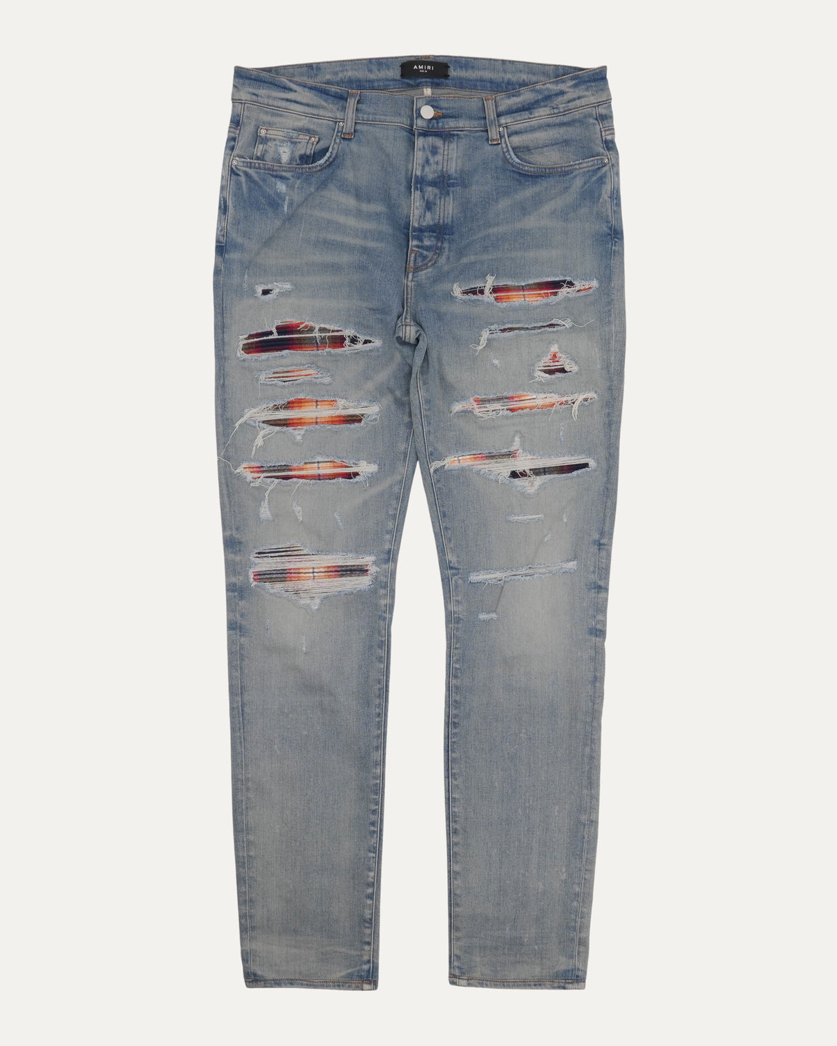 Plaid Repaired MX1 Jeans
