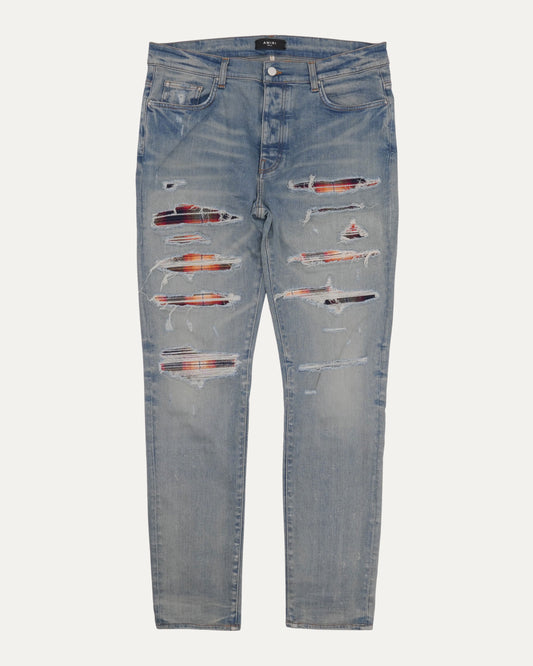 Plaid Repaired MX1 Jeans
