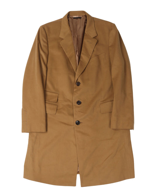 Single-Breasted Cashmere Coat