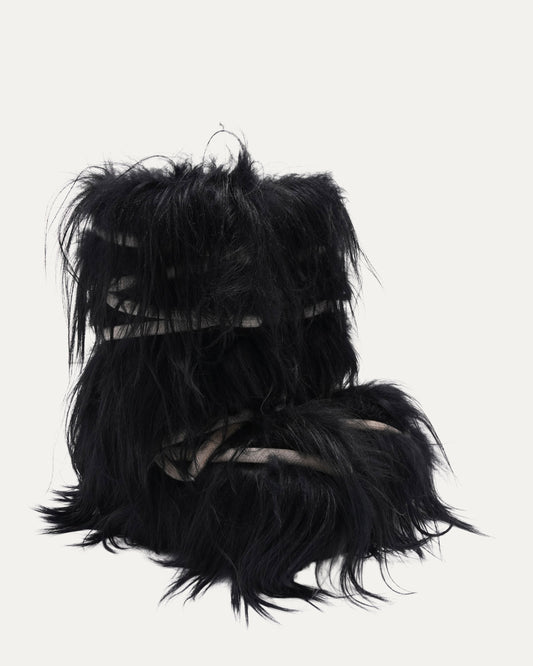 Lace Up Fur Boots