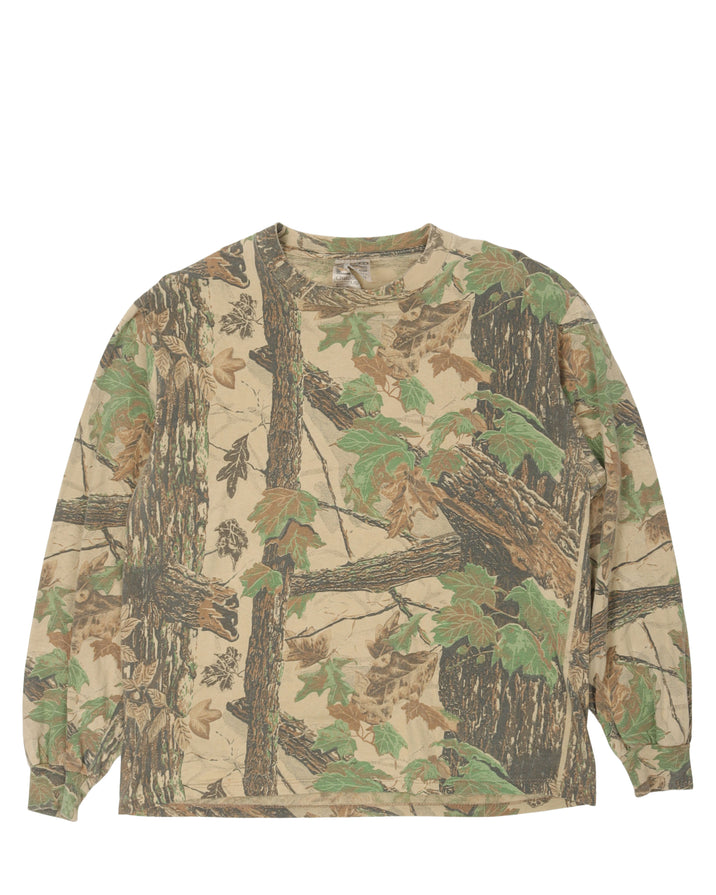 Jerzees Tree Camouflage Long Sleeve T-Shirt