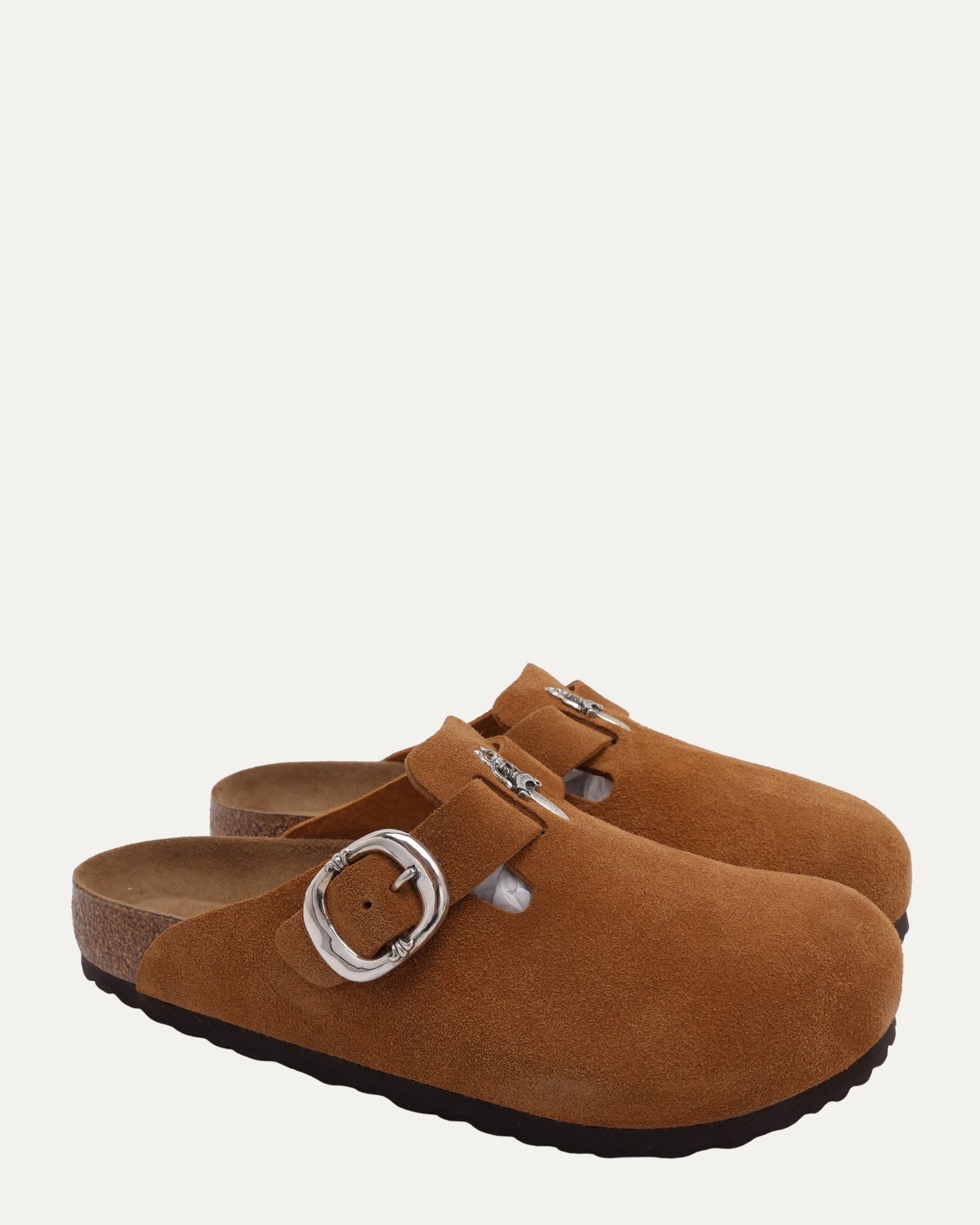 Dagger Embellished Birkenstock Boston Suede Mule