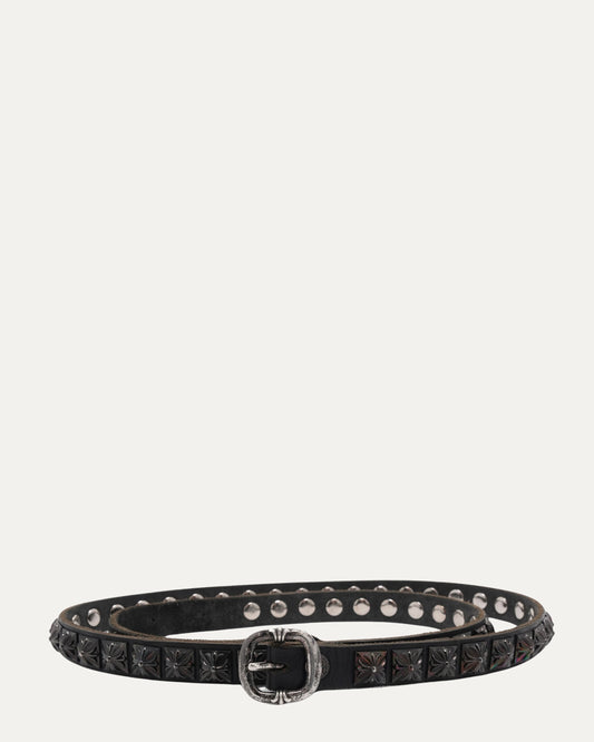Thin Pyramid Cross Stud Gunslinger Belt