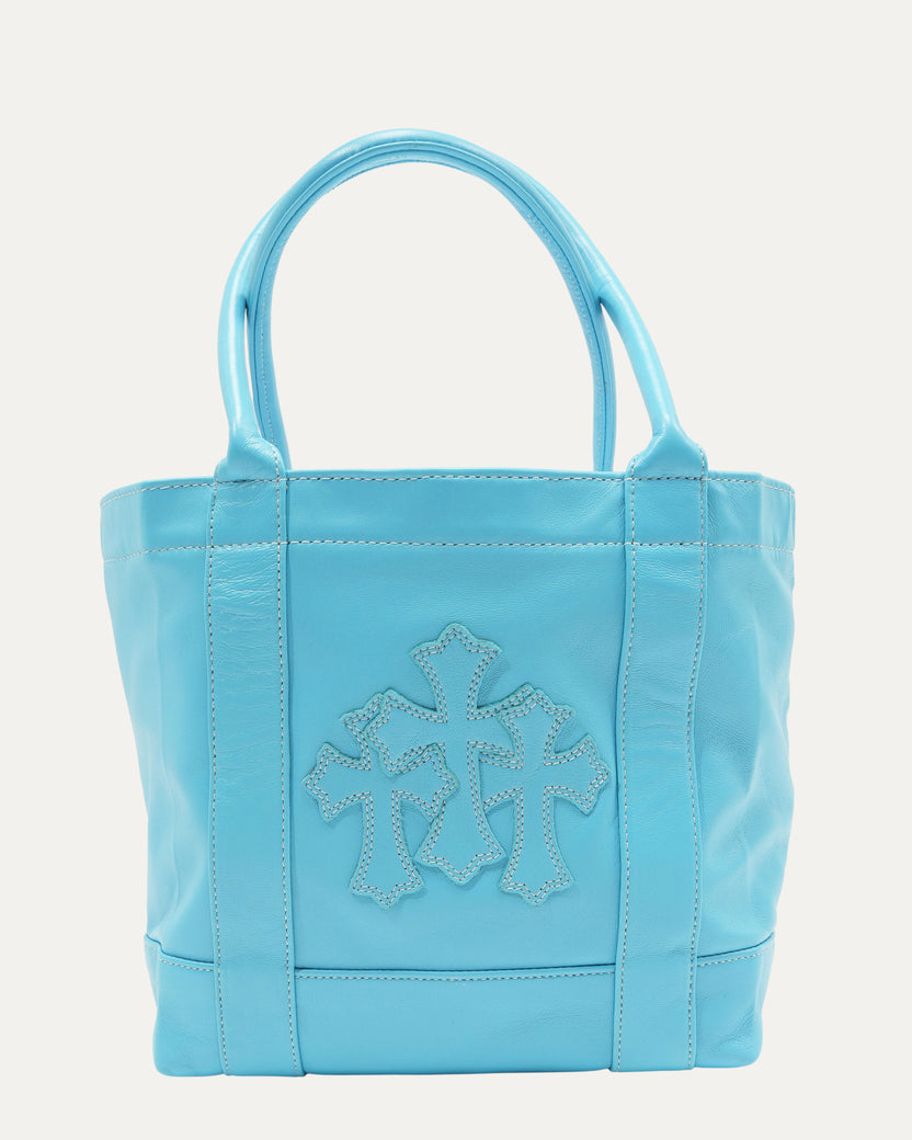 Cemetery Cross Leather Tote