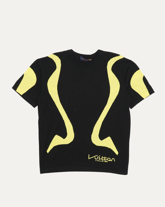 Intarsia Knit Sport Line T-Shirt