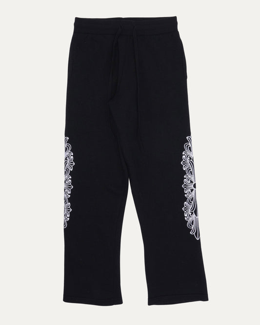 Cashmere Floral Cross Sweatpants