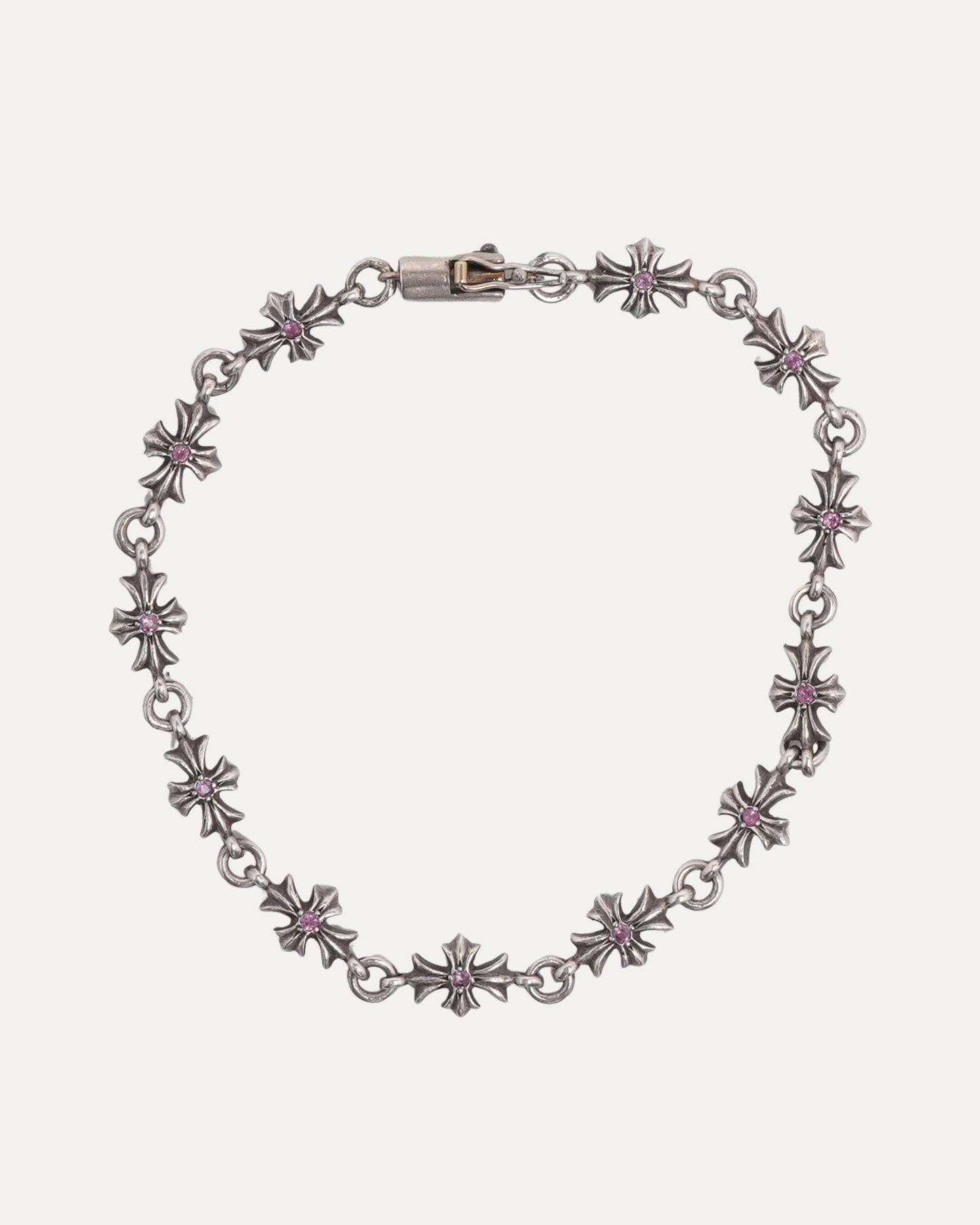 Pink Sapphire Tiny E Bracelet