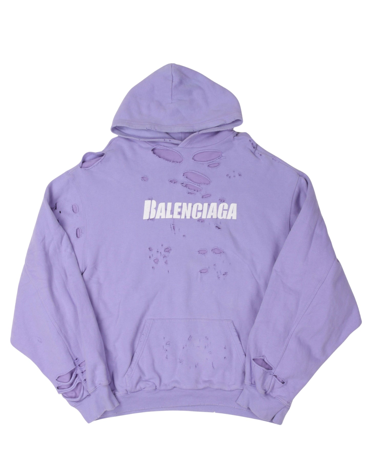 Oversized Distressed Hoodie