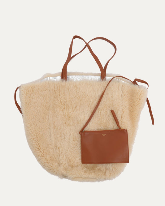 Reversible Shearling Cabas Phantom Tote