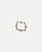 Pink Sapphire Tiny E Ring