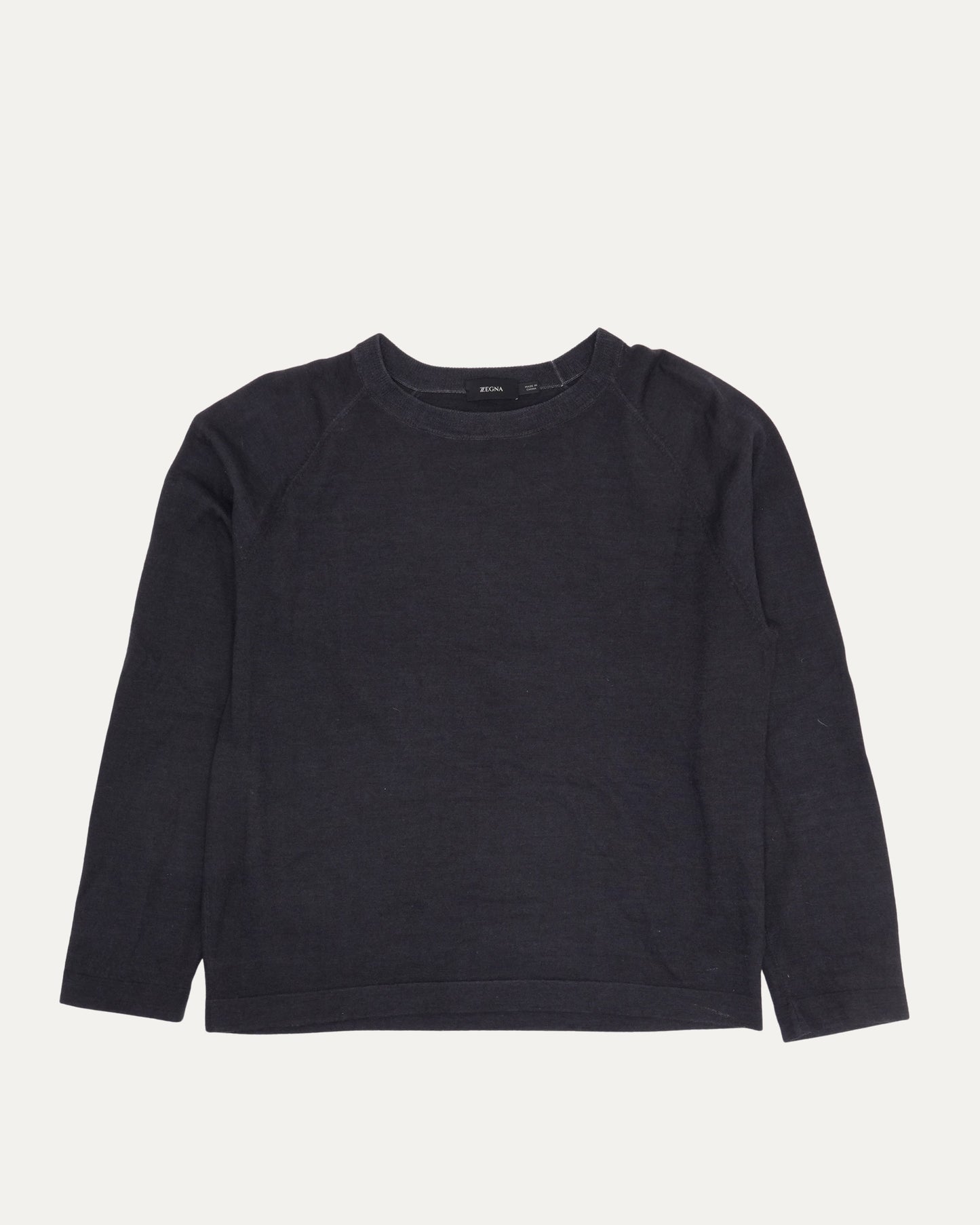 Wool Raglan Long Sleeve T-Shirt
