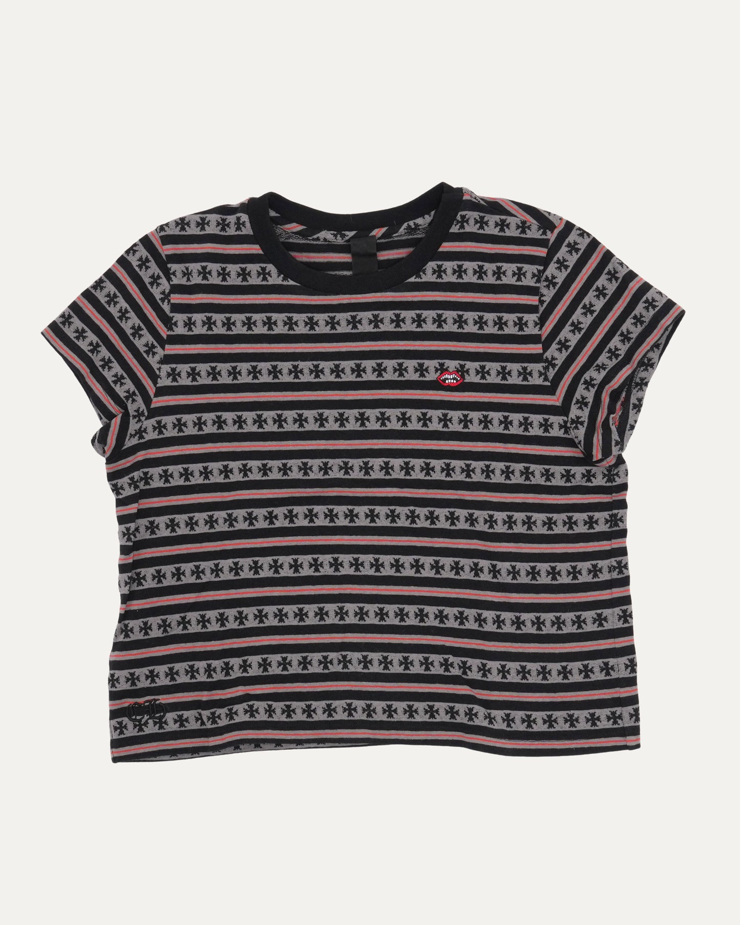 Cropped Matty Boy Teens From Mars Striped T-Shirt