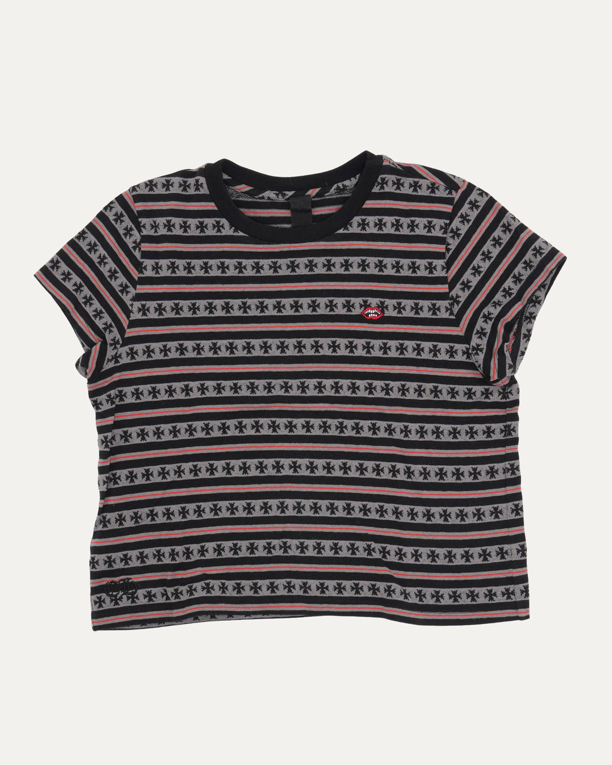 Cropped Matty Boy Teens From Mars Striped T-Shirt