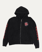 Plus Cross Zip Up Hoodie