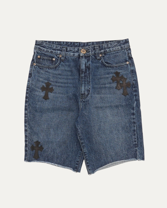 Turbo Diesel Cross Patch Jean Shorts