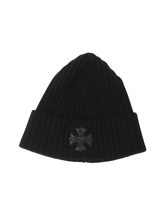 Cross Patch Cashmere Beanie