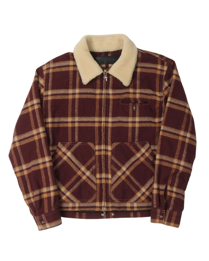 Plaid Boa Jacket