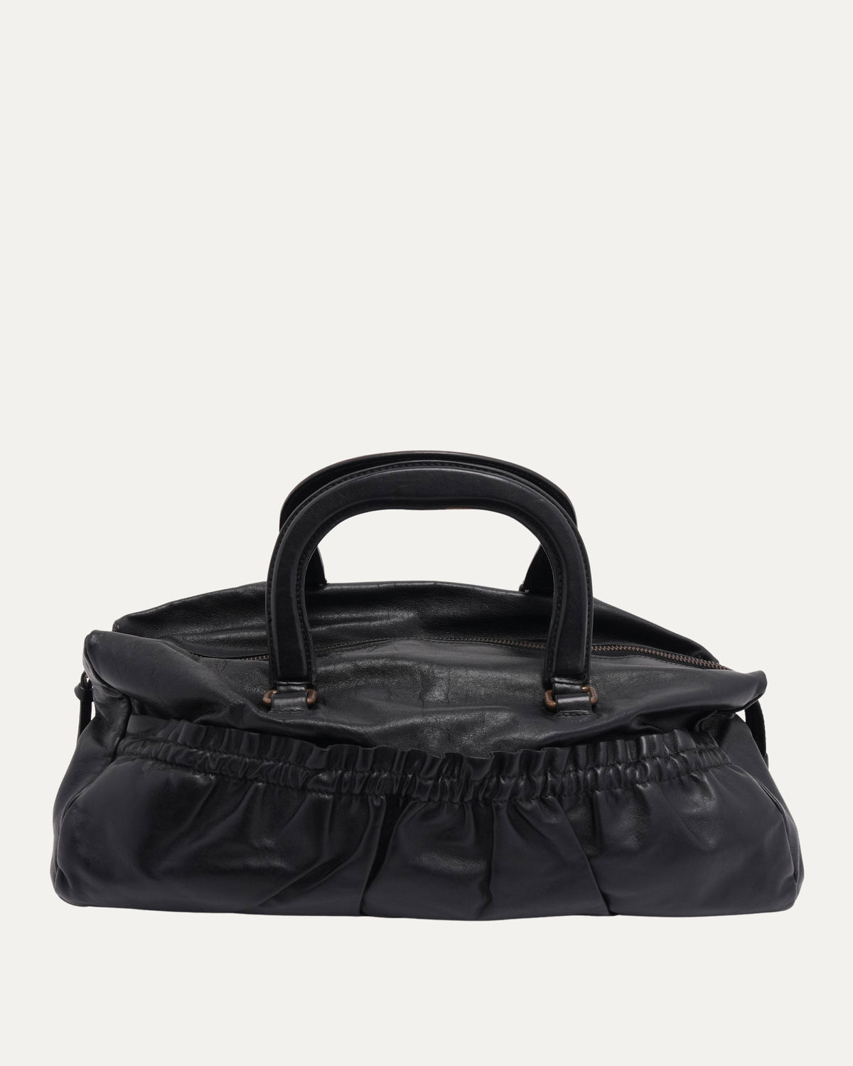 Gathered Leather Bag