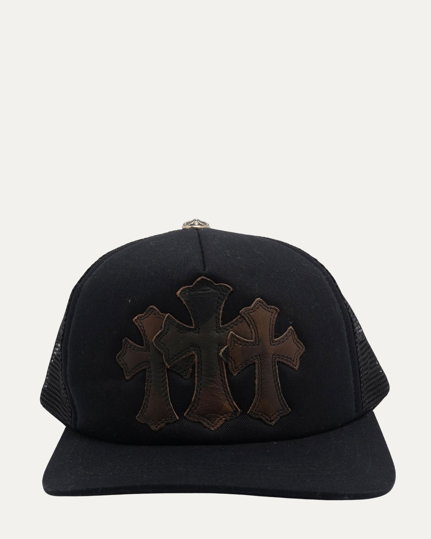Camouflage Cemetery Cross Patch Trucker Hat