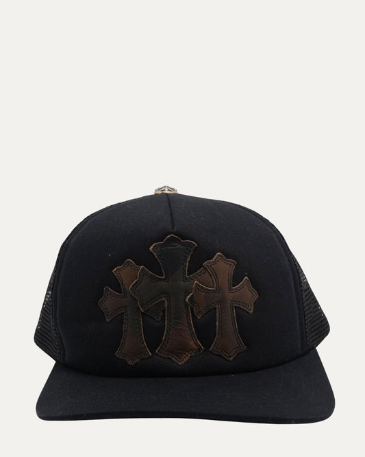 Camouflage Cemetery Cross Patch Trucker Hat
