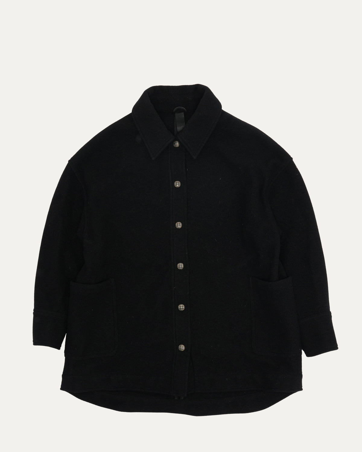 Wool Cross Patch Embellished Lola Coat
