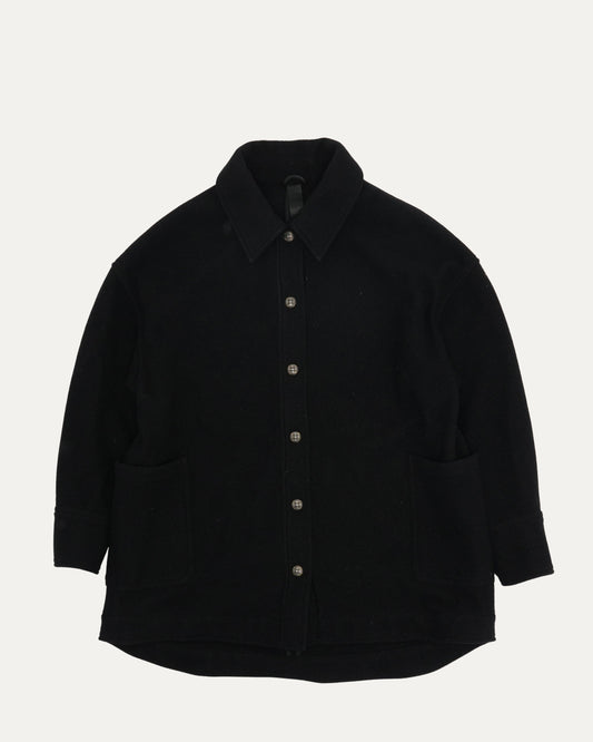 Wool Cross Patch Embellished Lola Coat