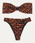 Tiger Bandeau Bikini Set