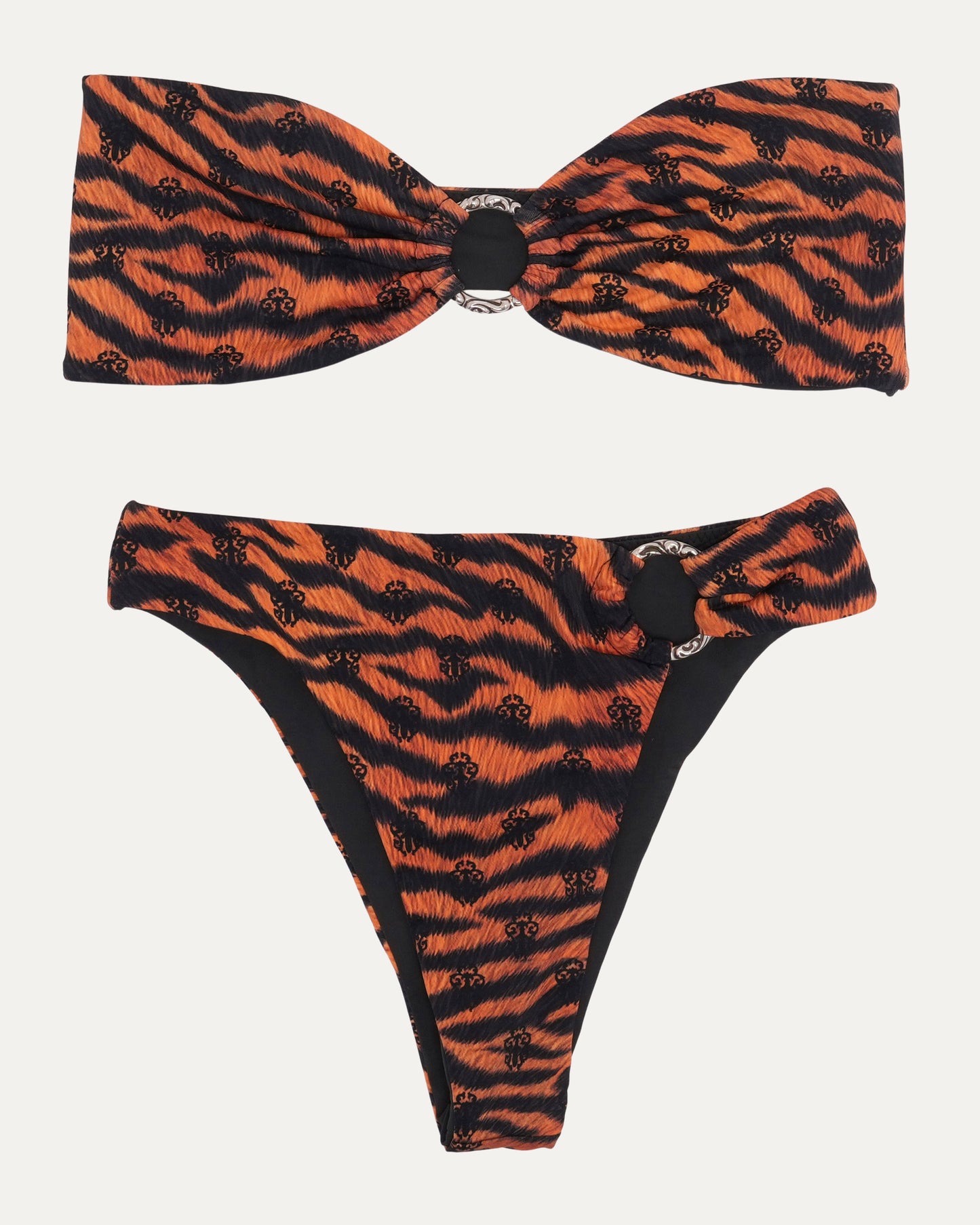 Tiger Bandeau Bikini Set