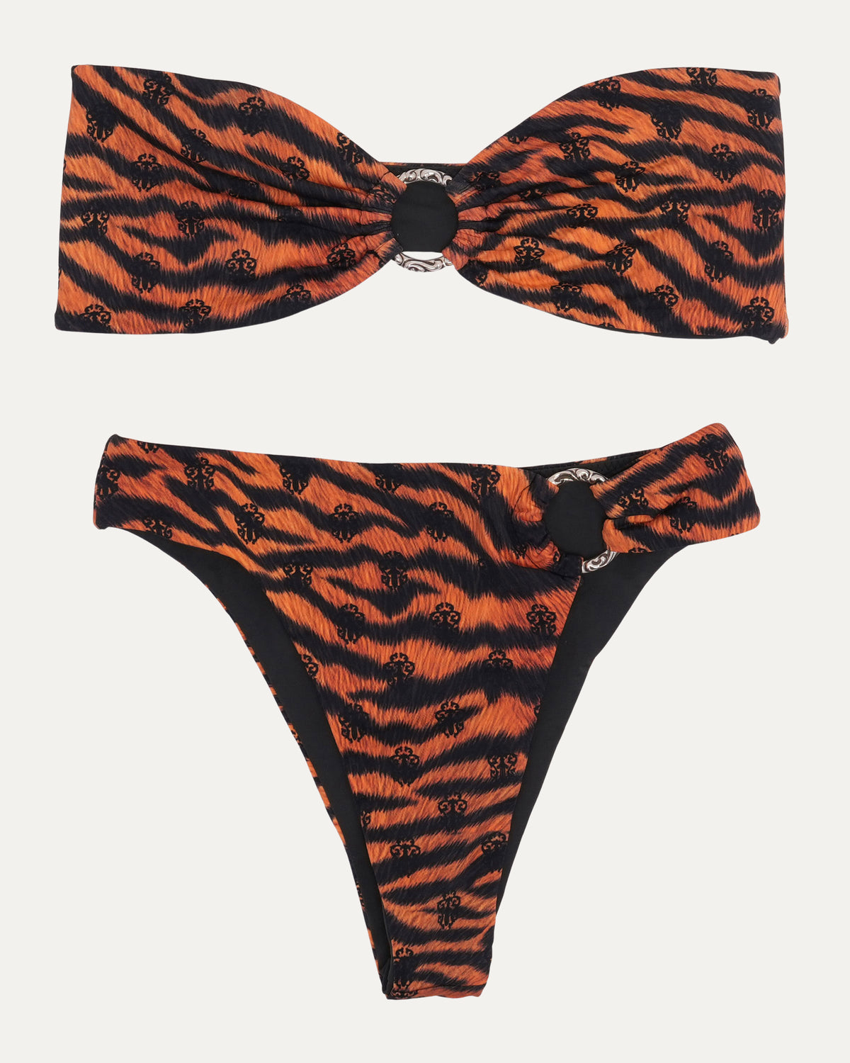 Tiger Bandeau Bikini Set