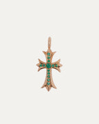 Gold Emerald Tiny Fat Pendant