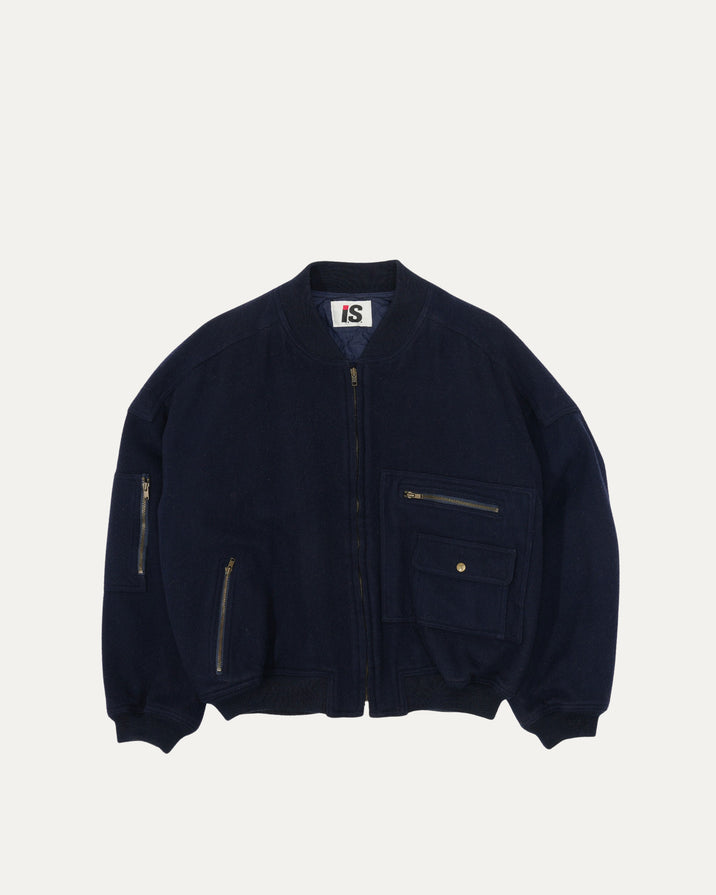 Care Label Wool Bomber Jacket