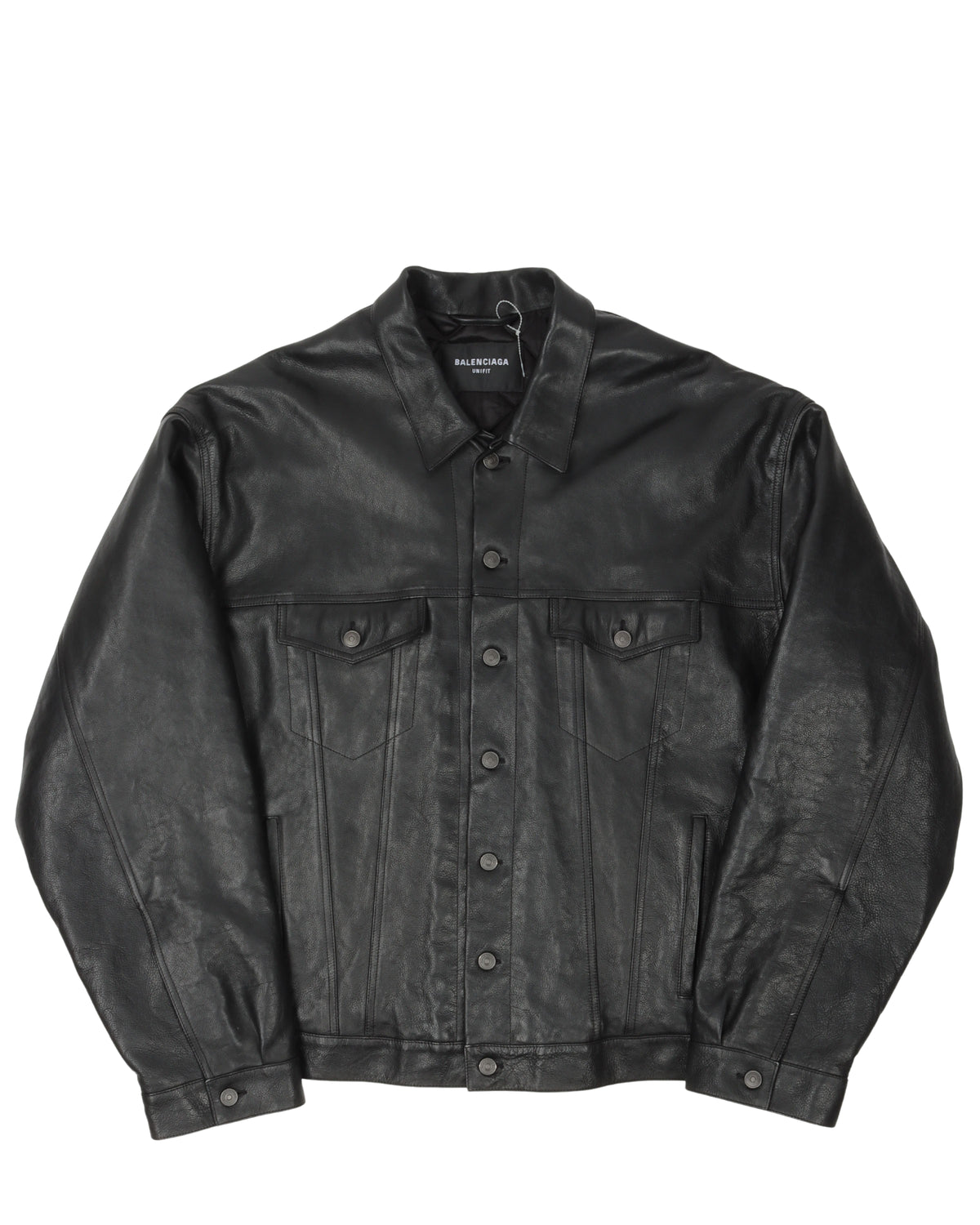 Oversized Padded Leather Jacket