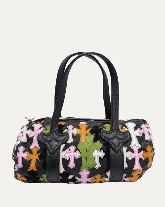 Multicolor Cross Patch Duffle Bag