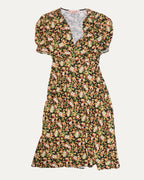 Floral Print Low Cut Dress