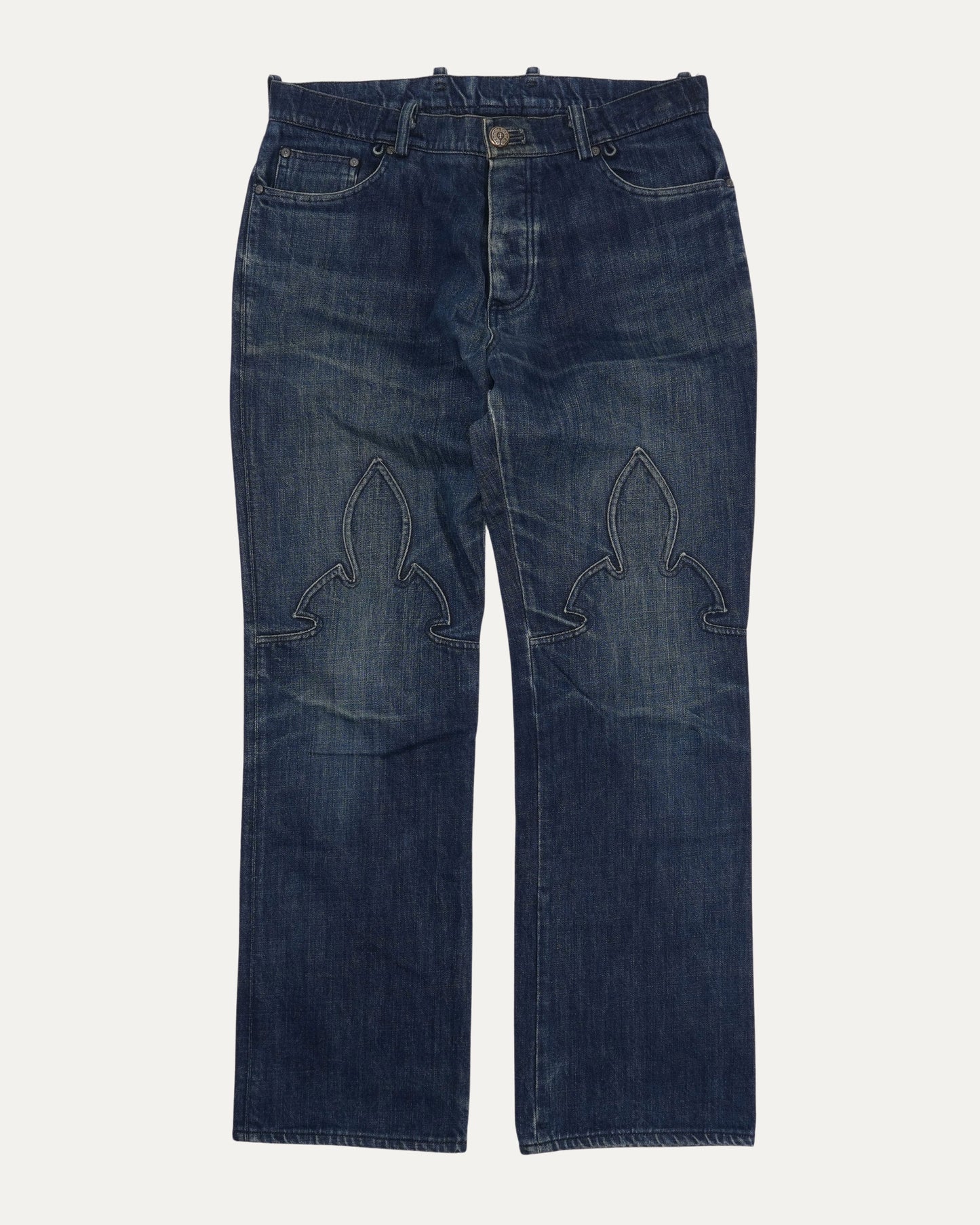 Vintage Fleur Knee Jeans