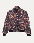 Toru Kamei Skull & Flower Vanite Print Tech Bomber Jacket