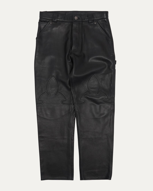 Fleur Knee Leather Carpenter Pants