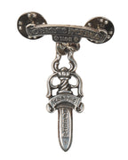 Silver Scroll & Dagger Pin