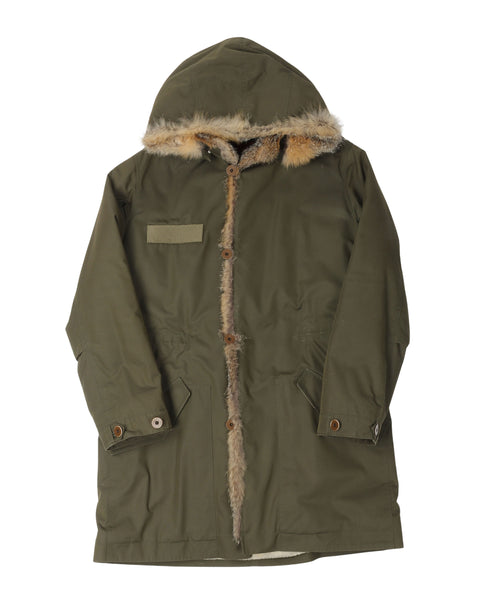 希少90s A.P.C. EAST BY WEST Hooded Parka A.P.C. Kanye West Fox Fur Parka – JR Inc.