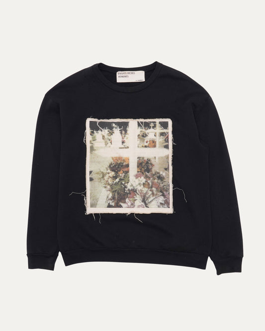 Cy Twombly Distressed Assemblage Crewneck Sweatshirt