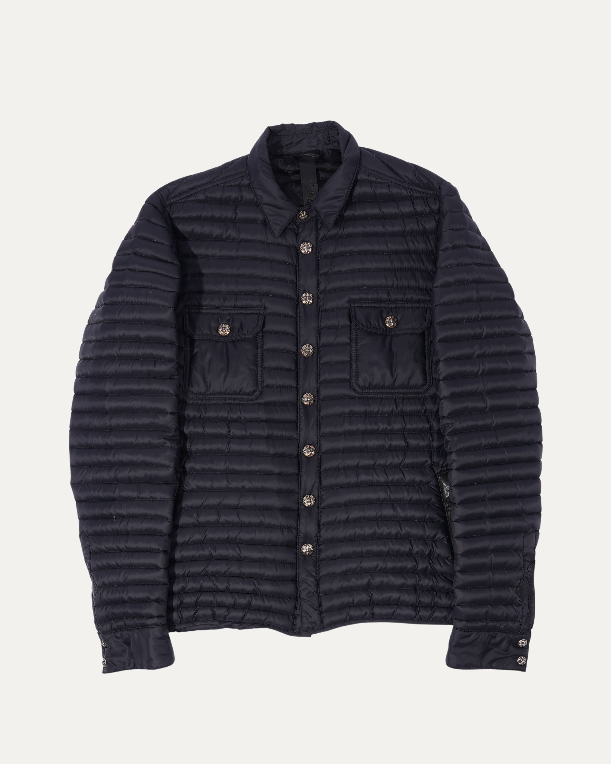 Cross Patch Puffer Down Shirt Jacket