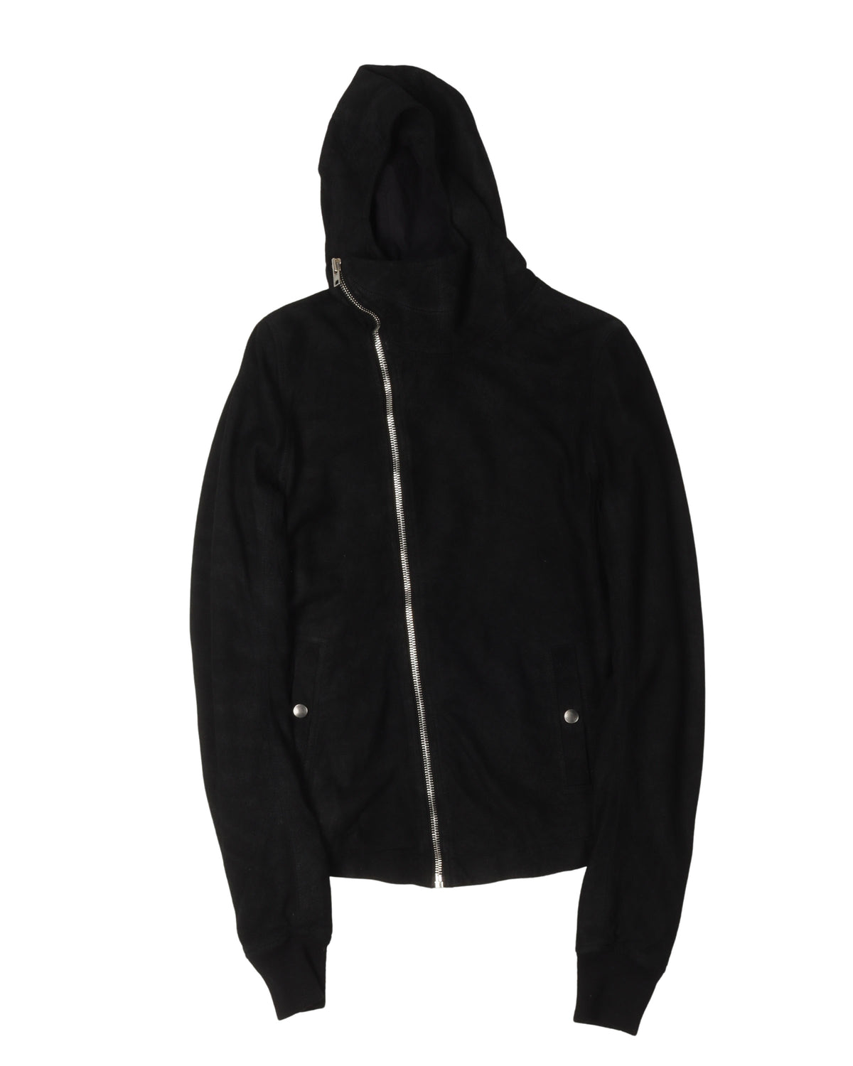 Blistered Lamb Leather Mollino Hooded Jacket