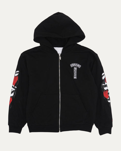 Chrome Hearts Matty Boy Thermal Lined T Bar Zip Up Hoodie – Justin