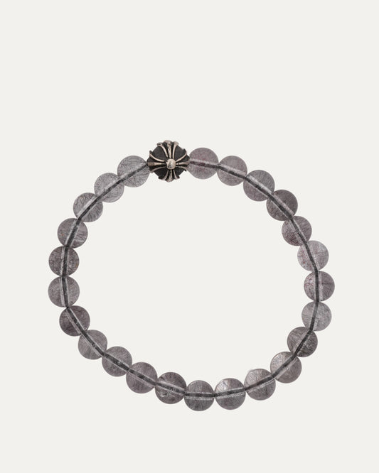 6mm Rutilated Quartz Plus Ball Bead Bracelet